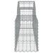 Paniers à gabions arqués 15 pcs 200x30x40/60 cm Fer galvanisé - Photo n°5