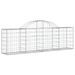 Paniers à gabions arqués 15 pcs 200x30x60/80 cm Fer galvanisé - Photo n°3