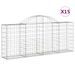 Paniers à gabions arqués 15 pcs 200x30x80/100 cm Fer galvanisé - Photo n°2