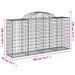 Paniers à gabions arqués 15 pcs 200x50x100/120 cm fer galvanisé - Photo n°6