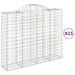 Paniers à gabions arqués 15 pcs 200x50x160/180 cm Fer galvanisé - Photo n°2