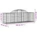 Paniers à gabions arqués 15 pcs 200x50x60/80 cm fer galvanisé - Photo n°6