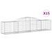 Paniers à gabions arqués 15 pcs 300x50x60/80 cm fer galvanisé - Photo n°2