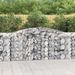 Paniers à gabions arqués 15 pcs 400x50x100/120 cm Fer galvanisé - Photo n°1