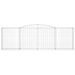 Paniers à gabions arqués 15 pcs 400x50x120/140 cm Fer galvanisé - Photo n°4