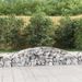 Paniers à gabions arqués 15 pcs 400x50x40/60 cm Fer galvanisé - Photo n°1