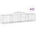 Paniers à gabions arqués 17 pcs 300x50x60/80 cm fer galvanisé - Photo n°2