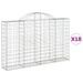 Paniers à gabions arqués 18 pcs 200x30x120/140 cm Fer galvanisé - Photo n°2