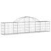 Paniers à gabions arqués 18 pcs 200x30x40/60 cm Fer galvanisé - Photo n°3