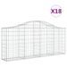 Paniers à gabions arqués 18 pcs 200x30x80/100 cm Fer galvanisé - Photo n°2