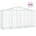 Paniers à gabions arqués 18 pcs 200x50x100/120 cm fer galvanisé - Photo n°2