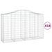 Paniers à gabions arqués 18 pcs 200x50x120/140 cm Fer galvanisé - Photo n°2