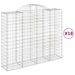 Paniers à gabions arqués 18 pcs 200x50x160/180 cm Fer galvanisé - Photo n°2