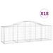 Paniers à gabions arqués 18 pcs 200x50x60/80 cm fer galvanisé - Photo n°2