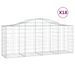 Paniers à gabions arqués 18 pcs 200x50x80/100 cm Fer galvanisé - Photo n°2