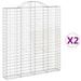 Paniers à gabions arqués 2 pcs 200x30x220/240 cm fer galvanisé - Photo n°2