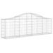 Paniers à gabions arqués 2 pcs 200x30x60/80 cm Fer galvanisé - Photo n°3