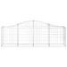 Paniers à gabions arqués 2 pcs 200x30x60/80 cm Fer galvanisé - Photo n°4