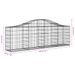 Paniers à gabions arqués 2 pcs 200x30x60/80 cm Fer galvanisé - Photo n°6