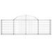 Paniers à gabions arqués 2 pcs 200x30x60/80 cm Fer galvanisé - Photo n°4