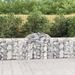 Paniers à gabions arqués 2 pcs 200x30x80/100 cm Fer galvanisé - Photo n°1