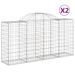 Paniers à gabions arqués 2 pcs 200x50x100/120 cm fer galvanisé - Photo n°2