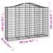 Paniers à gabions arqués 2 pcs 200x50x140/160 cm Fer galvanisé - Photo n°6