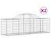 Paniers à gabions arqués 2 pcs 200x50x60/80 cm Fer galvanisé - Photo n°2