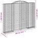 Paniers à gabions arqués 2 pcs 300x30x220/240 cm fer galvanisé - Photo n°6