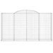 Paniers à gabions arqués 2 pcs 300x50x160/180 cm fer galvanisé - Photo n°4