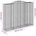 Paniers à gabions arqués 2 pcs 300x50x220/240 cm fer galvanisé - Photo n°6