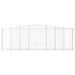 Paniers à gabions arqués 2 pcs 400x30x120/140 cm Fer galvanisé - Photo n°4