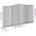 Paniers à gabions arqués 2 pcs 400x30x220/240 cm Fer galvanisé - Photo n°6