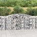 Paniers à gabions arqués 2 pcs 400x50x100/120 cm Fer galvanisé - Photo n°1