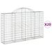 Paniers à gabions arqués 20 pcs 200x30x120/140 cm Fer galvanisé - Photo n°2