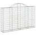 Paniers à gabions arqués 20 pcs 200x30x120/140 cm Fer galvanisé - Photo n°3