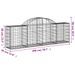 Paniers à gabions arqués 20 pcs 200x30x60/80 cm Fer galvanisé - Photo n°6