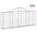 Paniers à gabions arqués 20 pcs 200x30x80/100 cm Fer galvanisé - Photo n°2