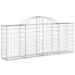 Paniers à gabions arqués 20 pcs 200x30x80/100 cm Fer galvanisé - Photo n°3