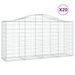 Paniers à gabions arqués 20 pcs 200x50x100/120 cm fer galvanisé - Photo n°2