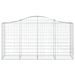 Paniers à gabions arqués 20 pcs 200x50x100/120 cm fer galvanisé - Photo n°4