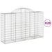 Paniers à gabions arqués 20 pcs 200x50x120/140 cm Fer galvanisé - Photo n°2