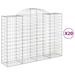 Paniers à gabions arqués 20 pcs 200x50x140/160 cm Fer galvanisé - Photo n°2