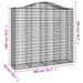 Paniers à gabions arqués 20 pcs 200x50x180/200 cm Fer galvanisé - Photo n°6