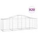 Paniers à gabions arqués 20 pcs 200x50x60/80 cm fer galvanisé - Photo n°2