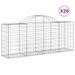 Paniers à gabions arqués 20 pcs 200x50x80/100 cm Fer galvanisé - Photo n°2