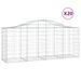 Paniers à gabions arqués 20 pcs 200x50x80/100 cm Fer galvanisé - Photo n°2