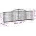 Paniers à gabions arqués 20 pcs 300x30x80/100 cm fer galvanisé - Photo n°6