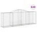 Paniers à gabions arqués 20 pcs 300x50x100/120 cm fer galvanisé - Photo n°2