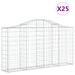 Paniers à gabions arqués 25 pcs 200x30x100/120 cm Fer galvanisé - Photo n°2